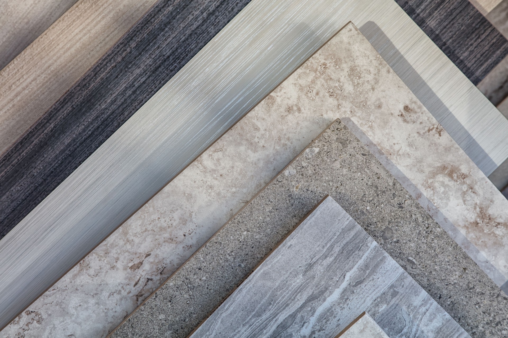 Tile samples in store